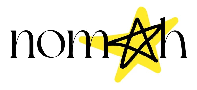 Logo Nomah avec l'étoile jaune griffonnée.